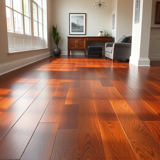 Quarter round trim completes dark hardwood floors in a modern Oklahoma City interior, showcasing expert craftsmanship.