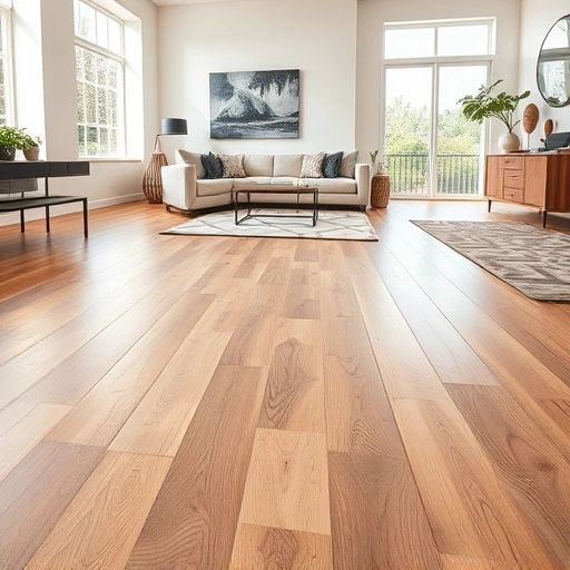 Spacious modern interior in Newalla, OK with polished hardwood and laminate flooring, stylish furnishings, and natural light.
