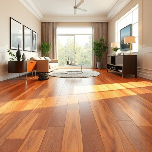 Perfect hardwood flooring installation in Nicoma Park OK with rich tones, modern decor, and inviting ambiance.