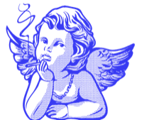 El Angel cherub logo