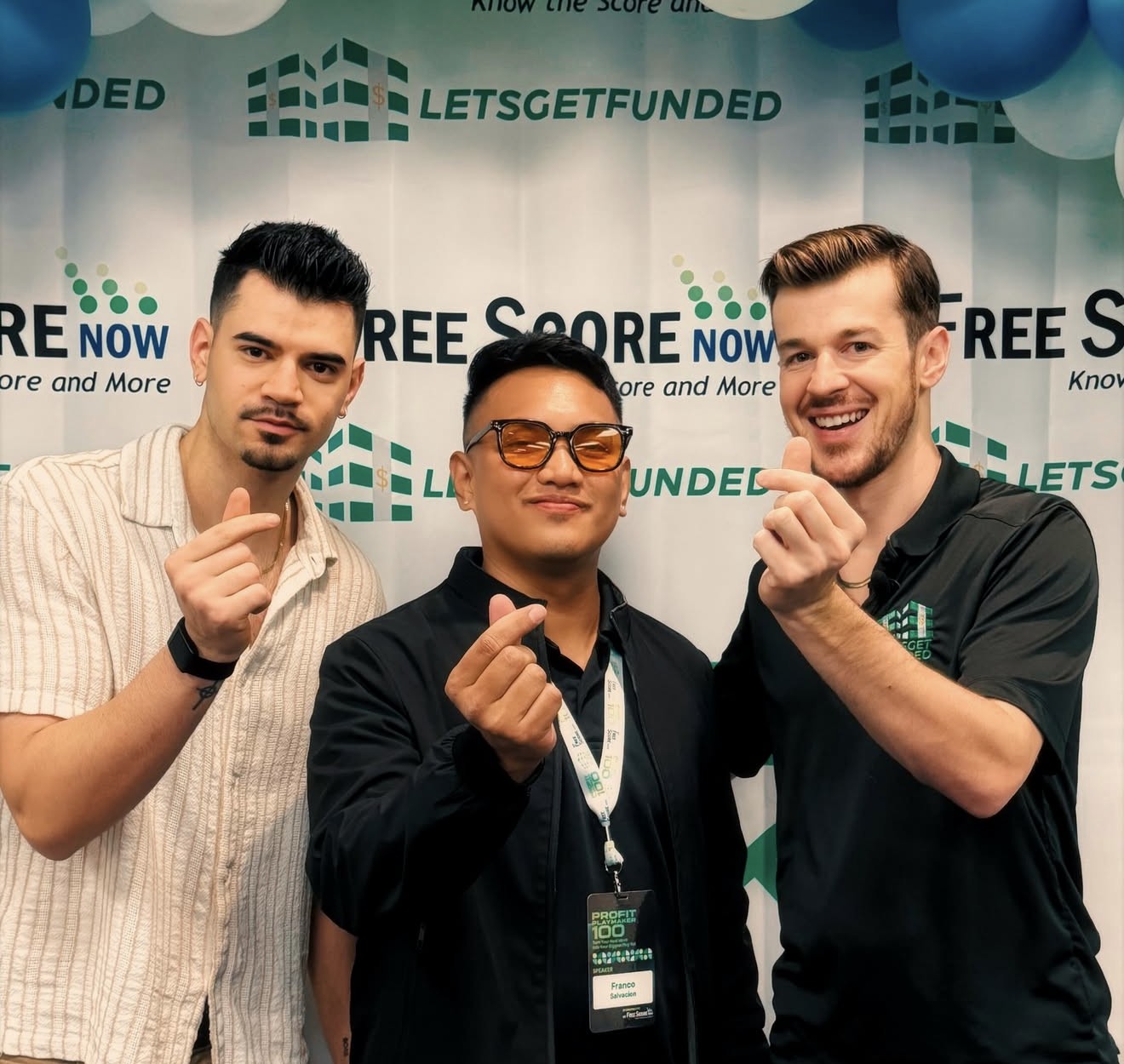 Franco with Joseph and team at LetsGetFunded