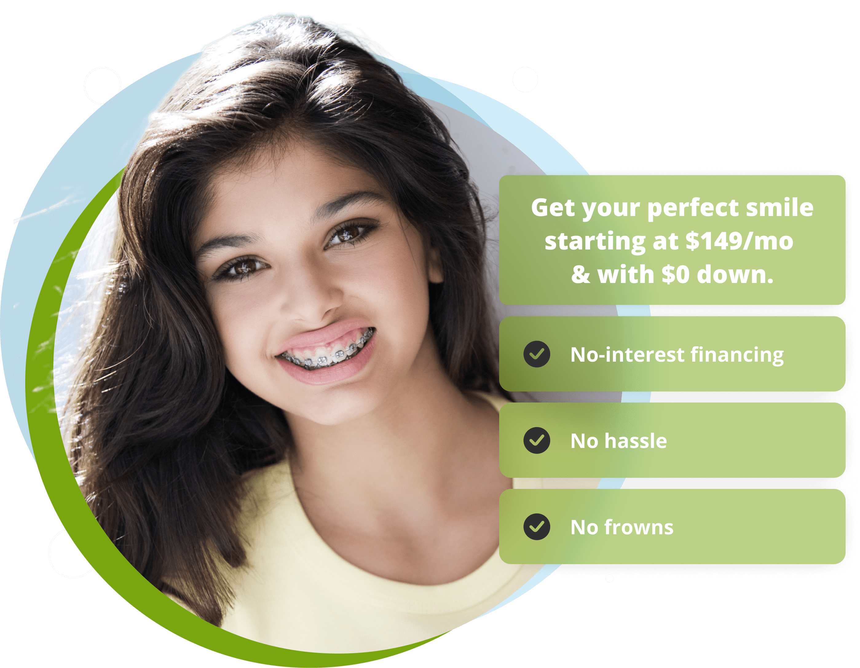 Get your dream smile for as little as $149 per month with $0 down!