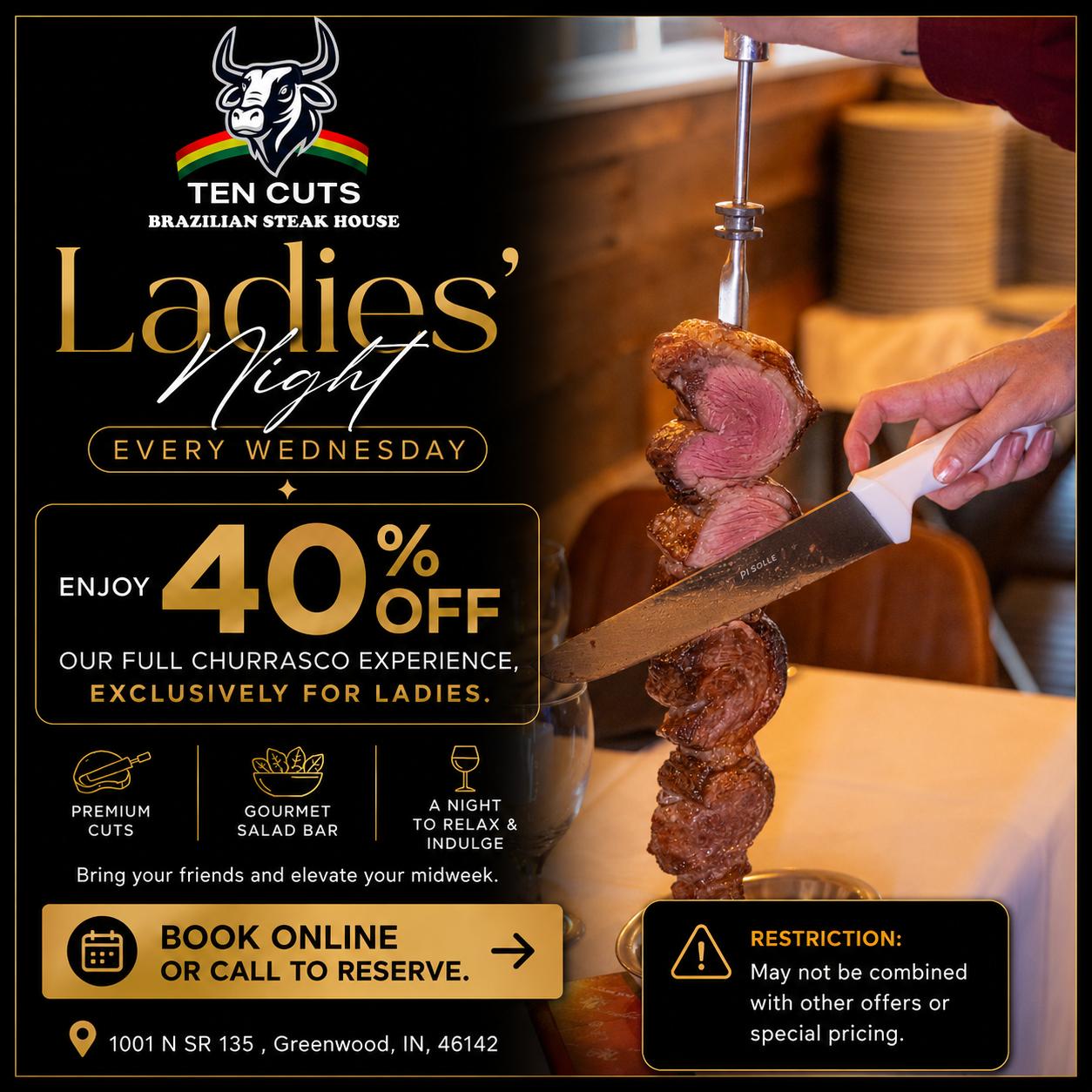Ten Cuts Brazilian Steakhouse signature dining experience