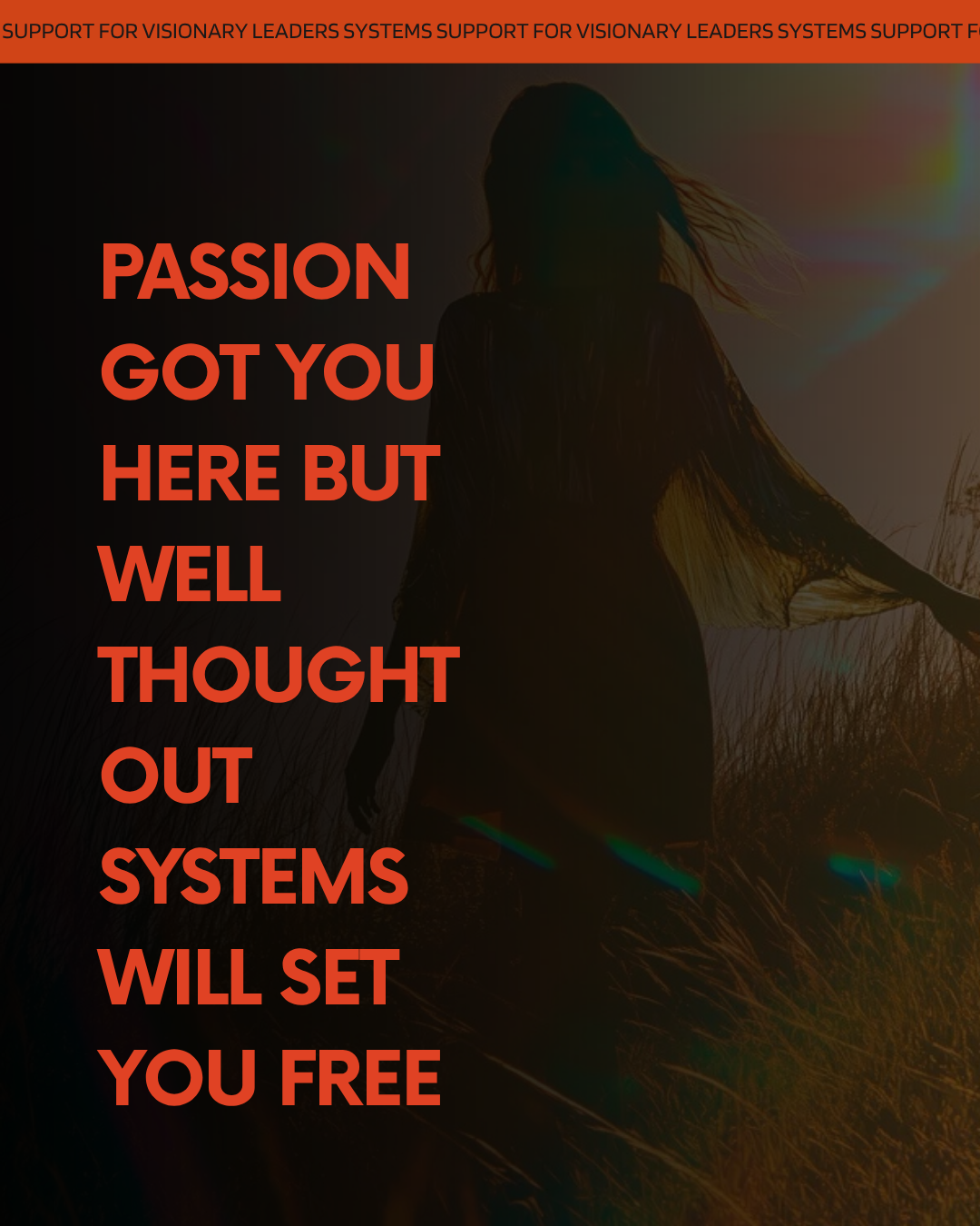 Passion Got You Here But Well Thought Out Systems Will Set You Free Passion Got You Here But Well Thought Out Systems Will Set You Free