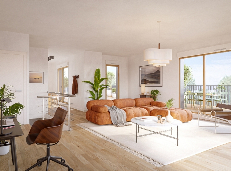 Façade de la résidence Arago à Saint-Ouen-sur-Seine, architecture contemporaine signée Hibana.