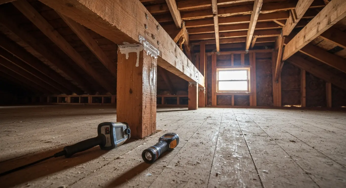 Leak detection in attic