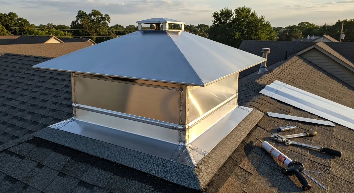 Chimney cap installation