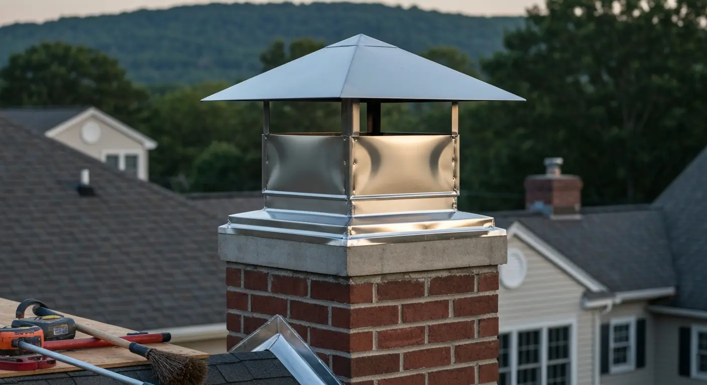 Chimney cap installation