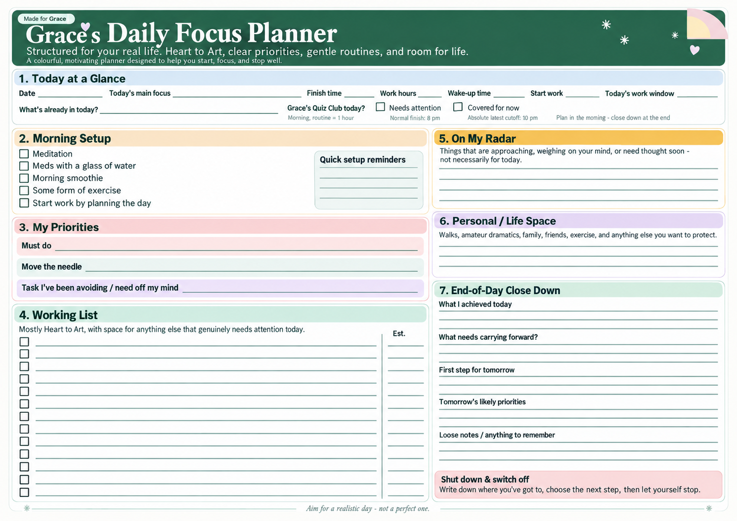 Create a Daily Planner That Actually Works for You