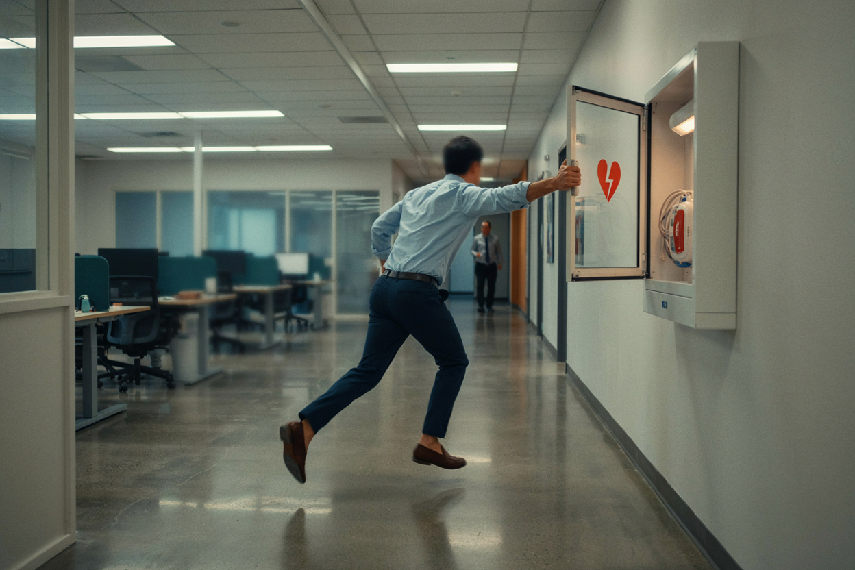 Reaching for the AED