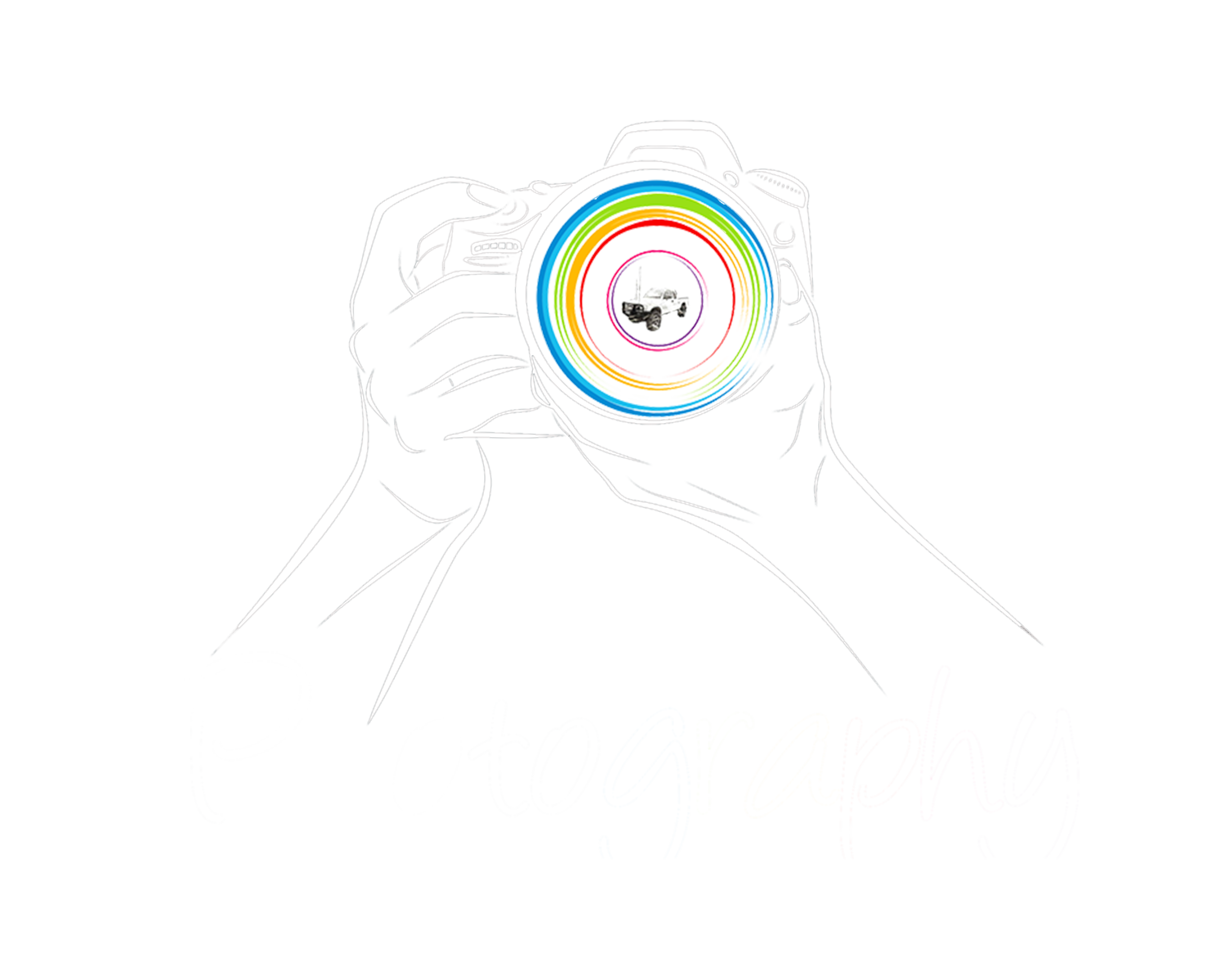 CLP Advertising portrait logo, white