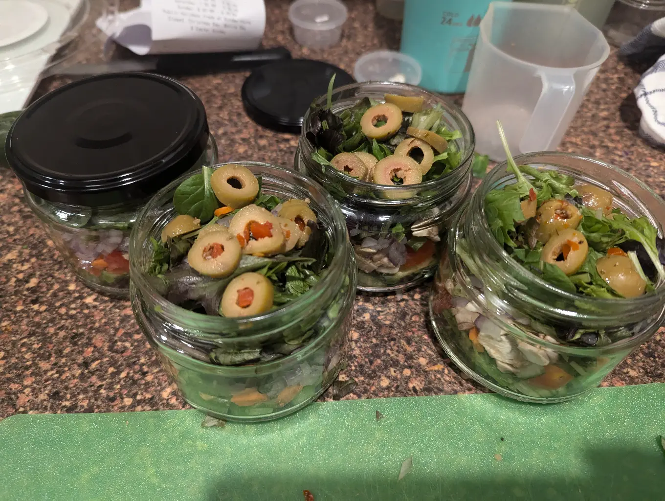 Omelette jars: into the jars