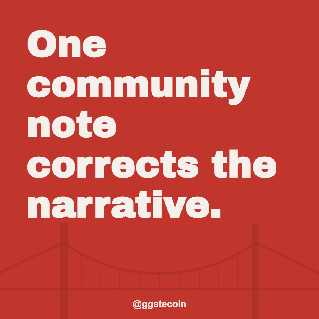 One community note corrects the narrative. &mdash; @ggatecoin