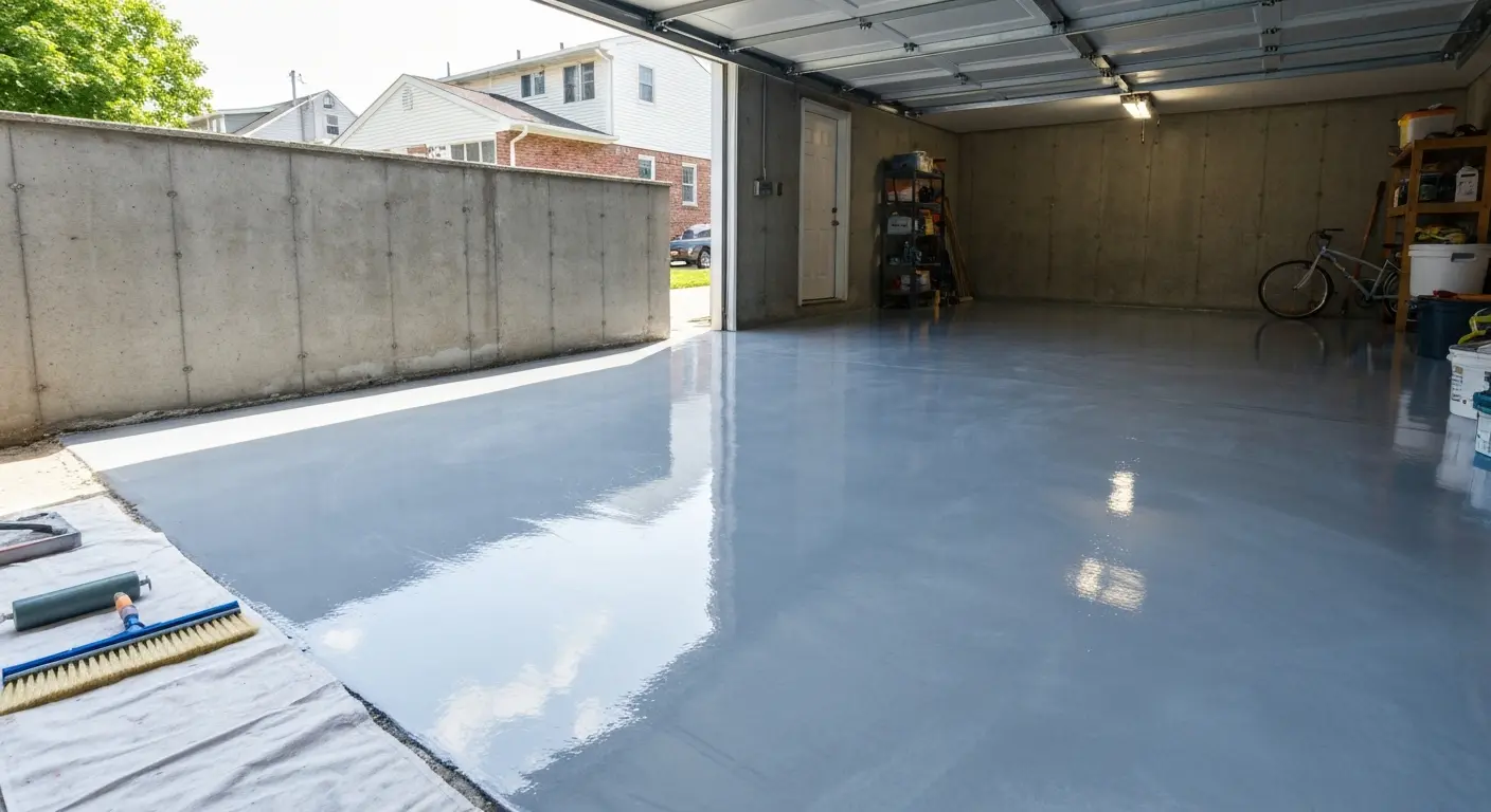 Residential garage floor