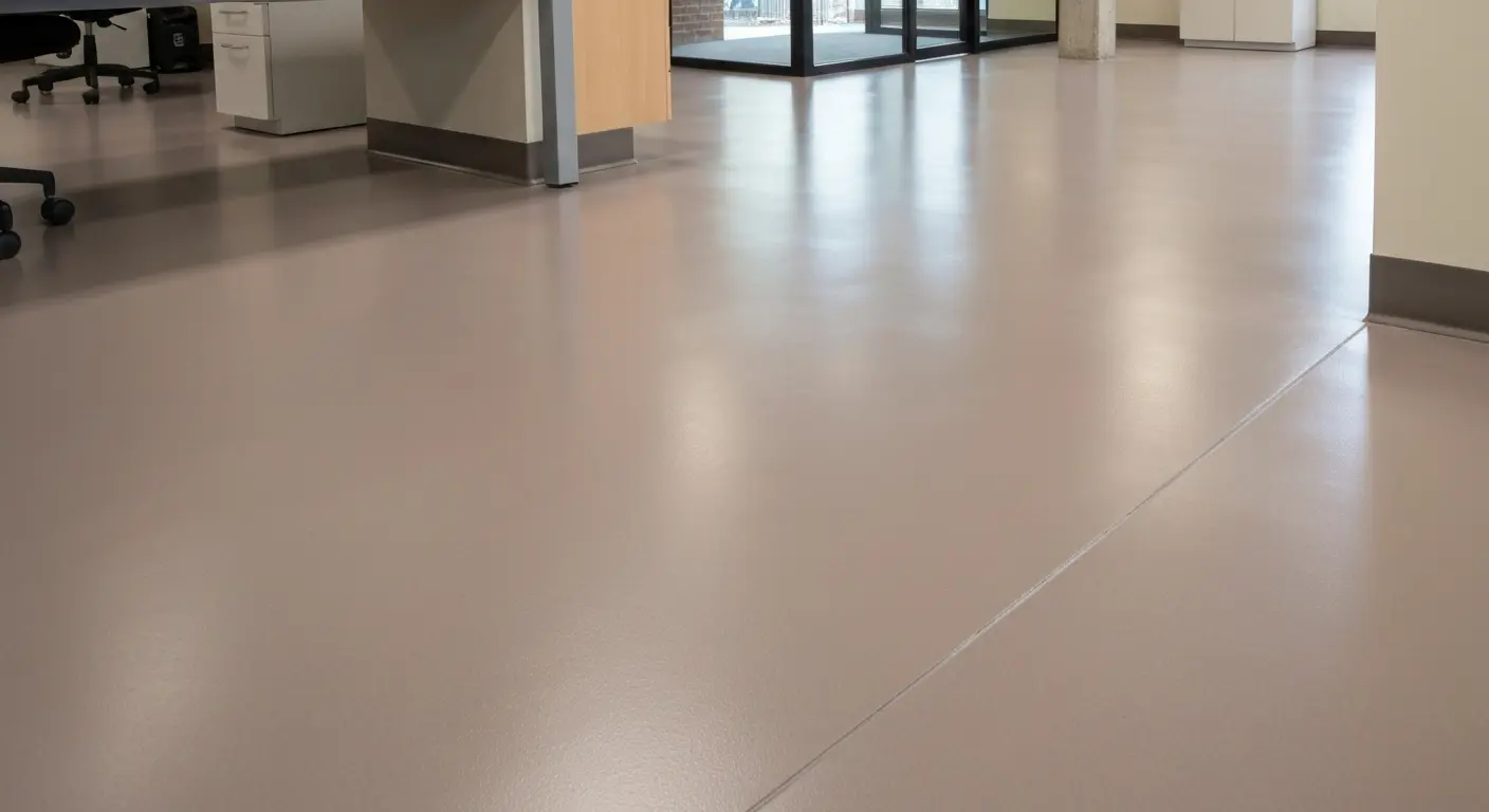 Solid color epoxy flooring
