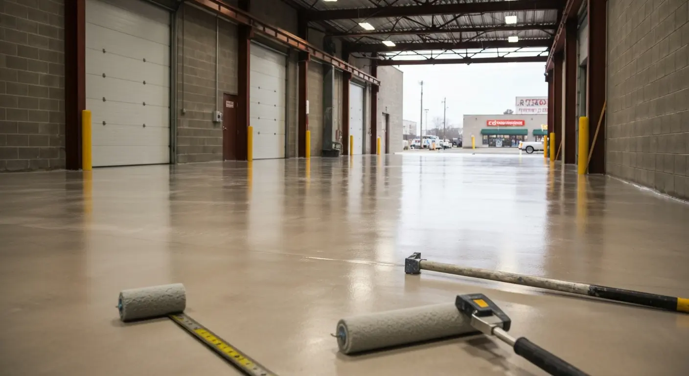Commercial warehouse epoxy flooring