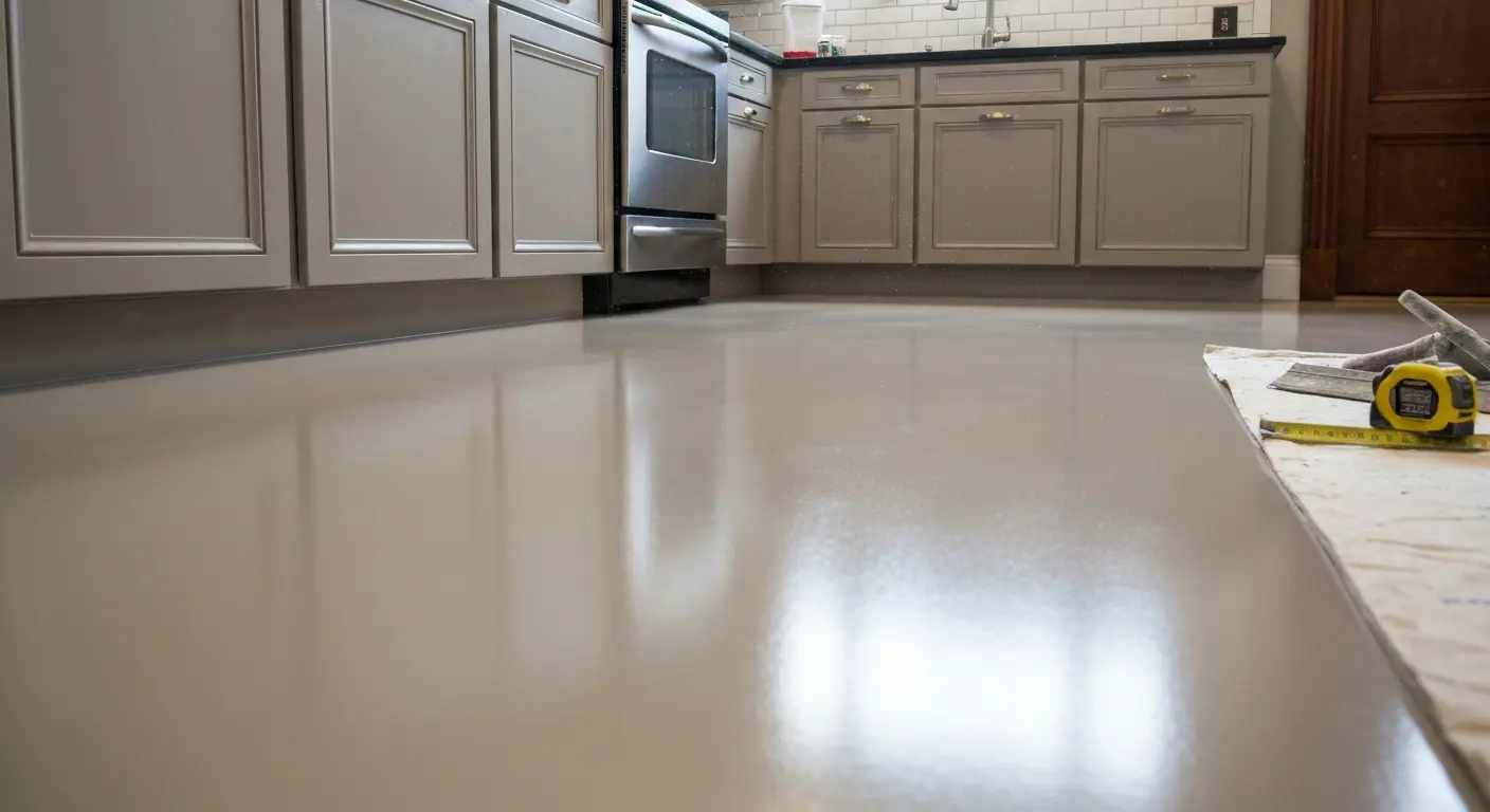 Residential epoxy kitchen flooring