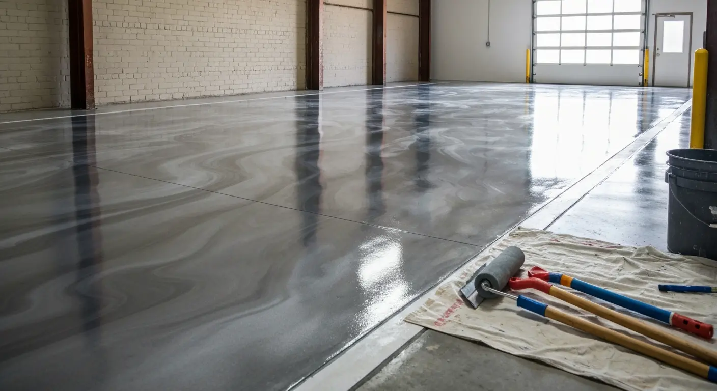 Decorative epoxy flooring