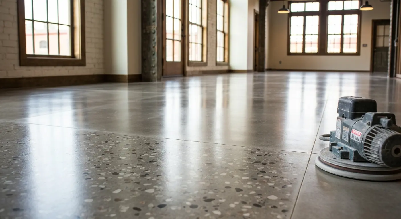 Polished concrete floor
