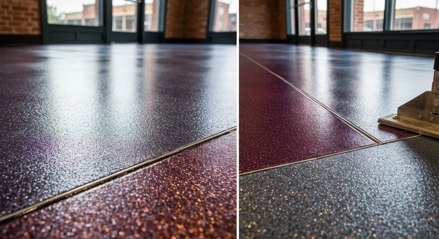 Decorative epoxy flooring