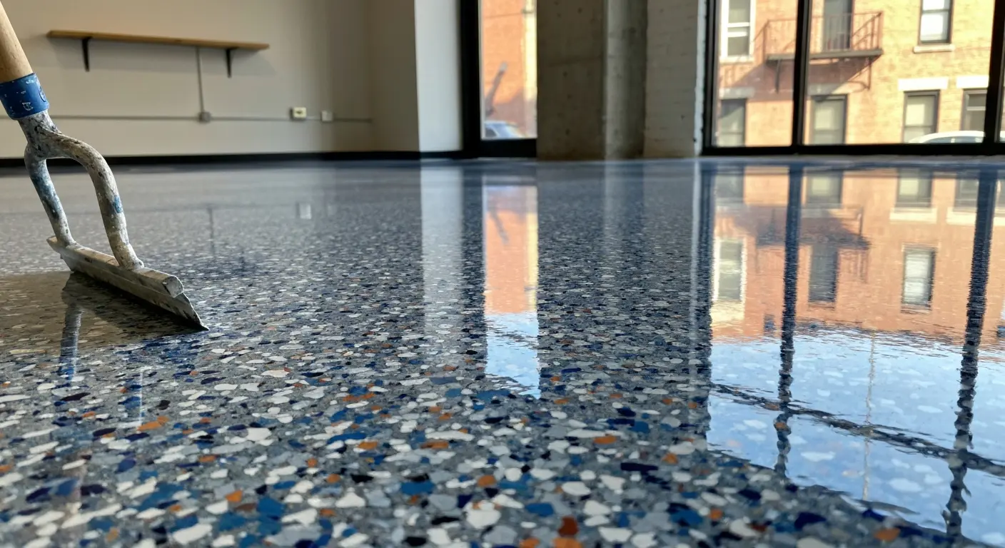 Decorative flake epoxy