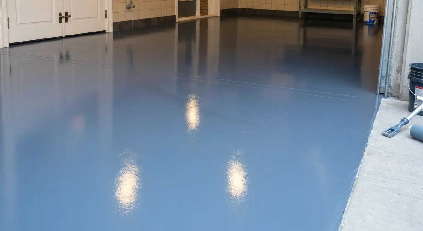 Garage epoxy flooring installation