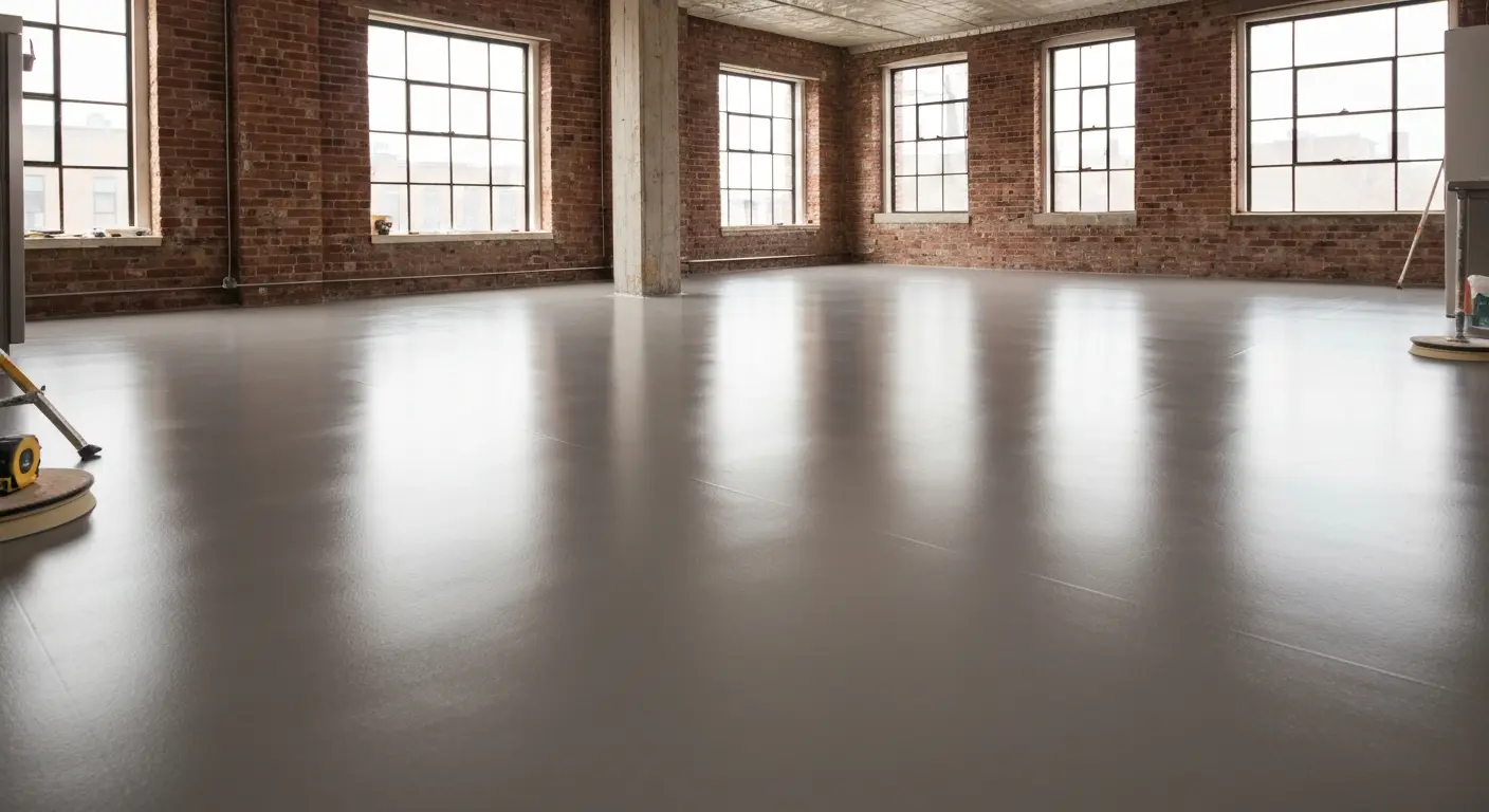 Solid color epoxy flooring