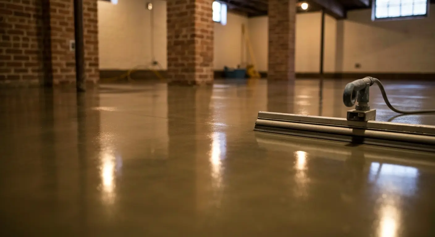 Basement epoxy flooring