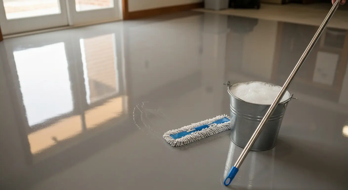 Easy epoxy floor cleaning