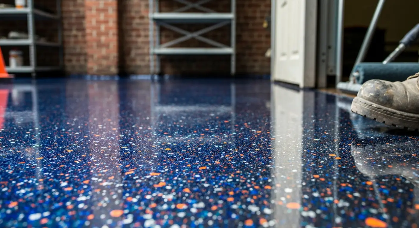 Decorative garage epoxy floor