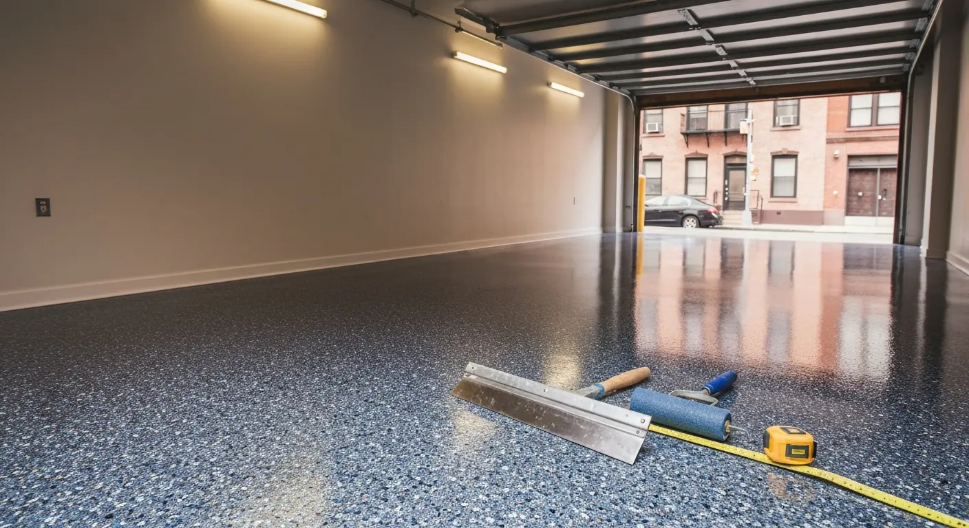 Garage epoxy flooring project