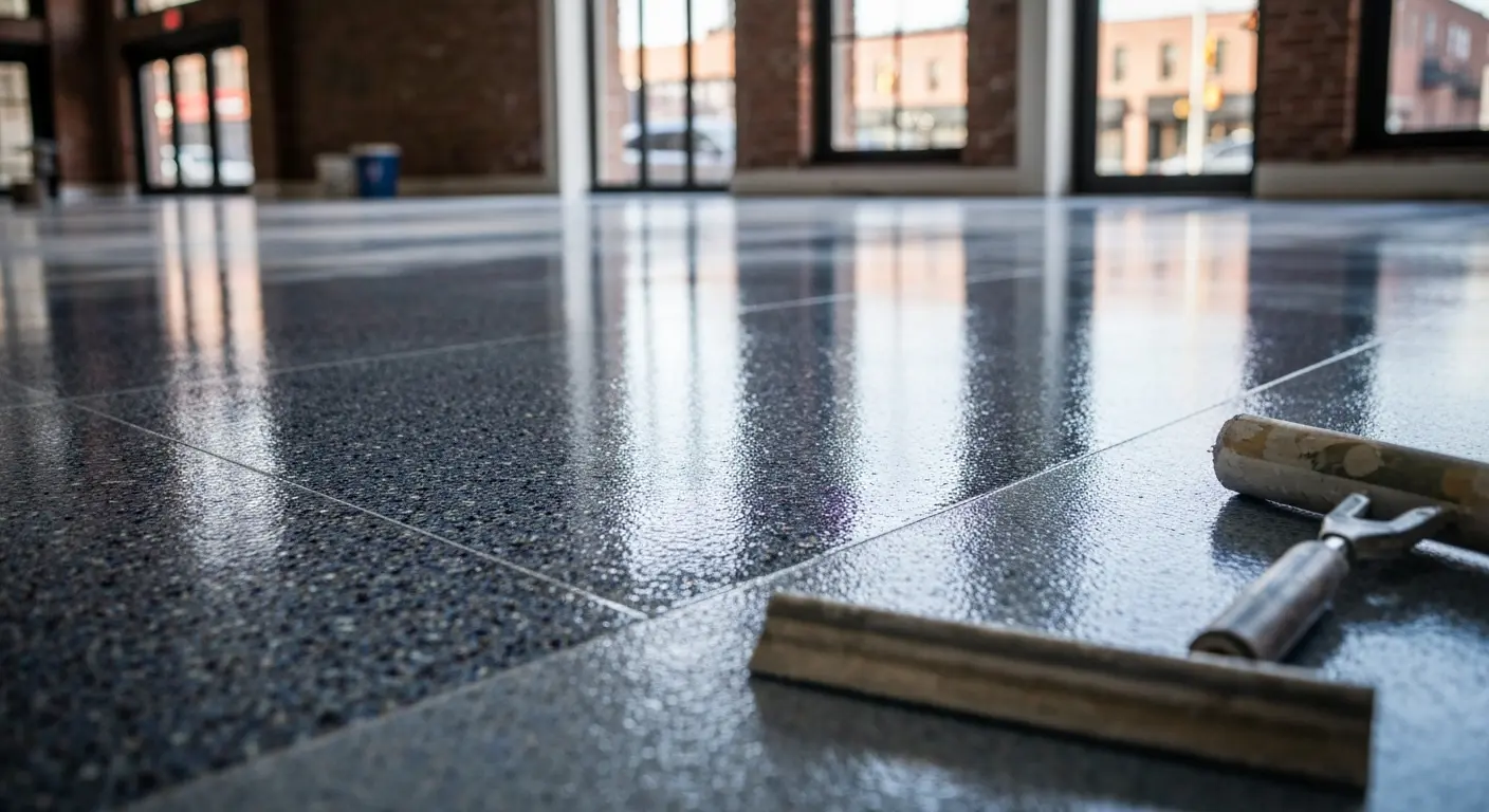 Decorative flake epoxy design options