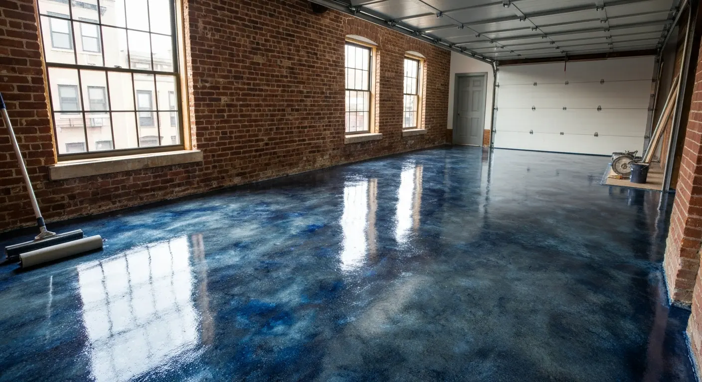 Decorative flake epoxy
