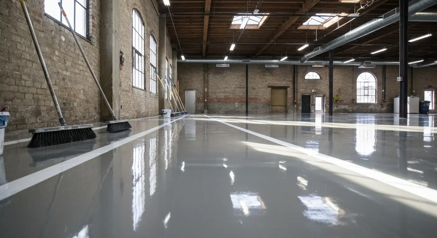 Industrial warehouse floor coating