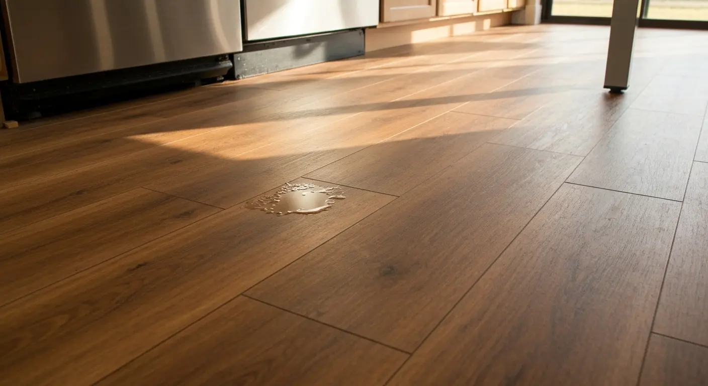 Luxury vinyl plank in kitchen
