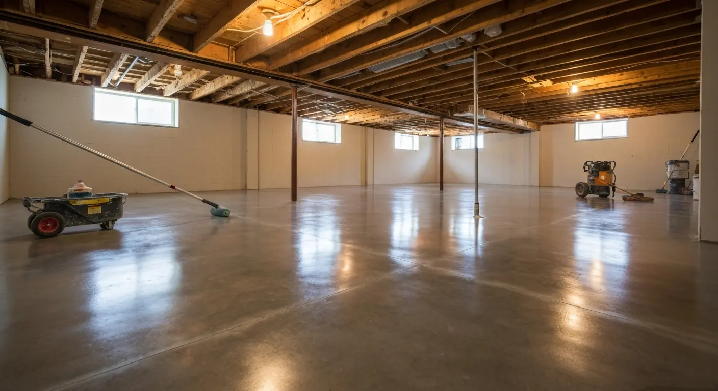 Basement flooring installation