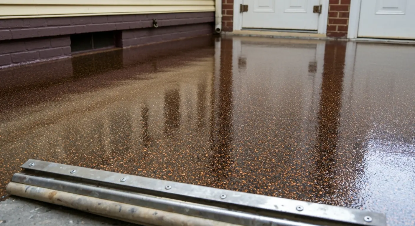 Decorative flake epoxy floor