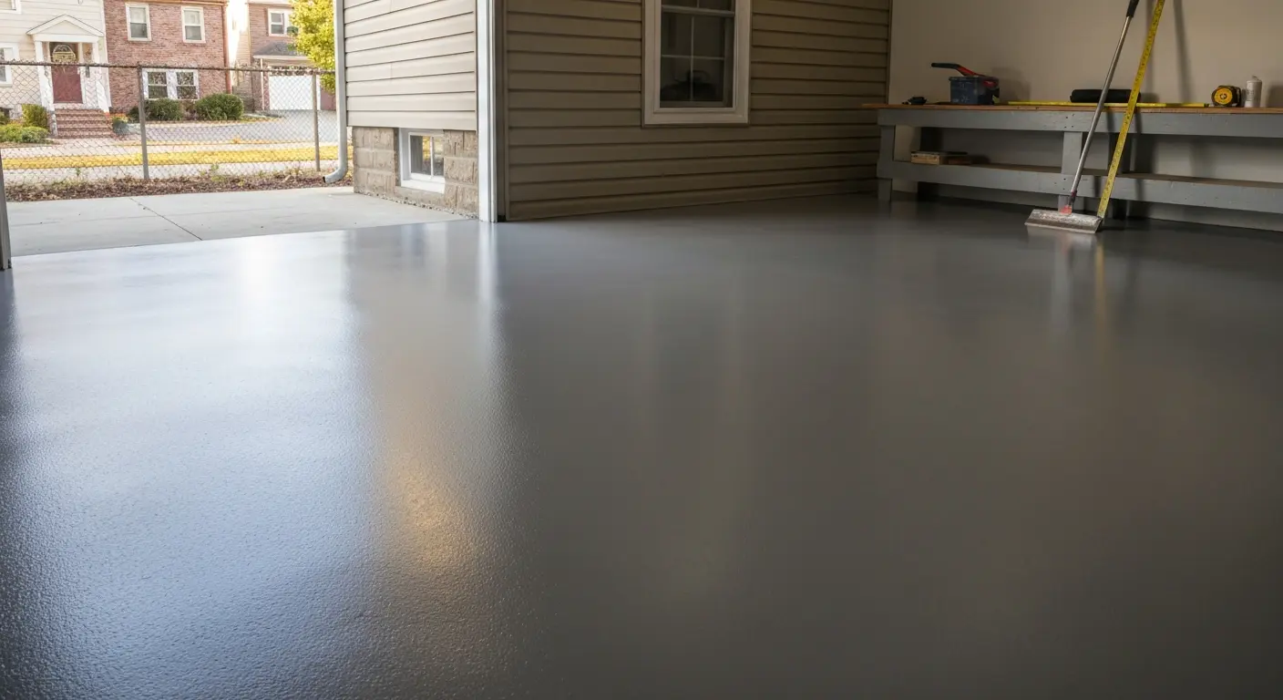 Solid color epoxy flooring