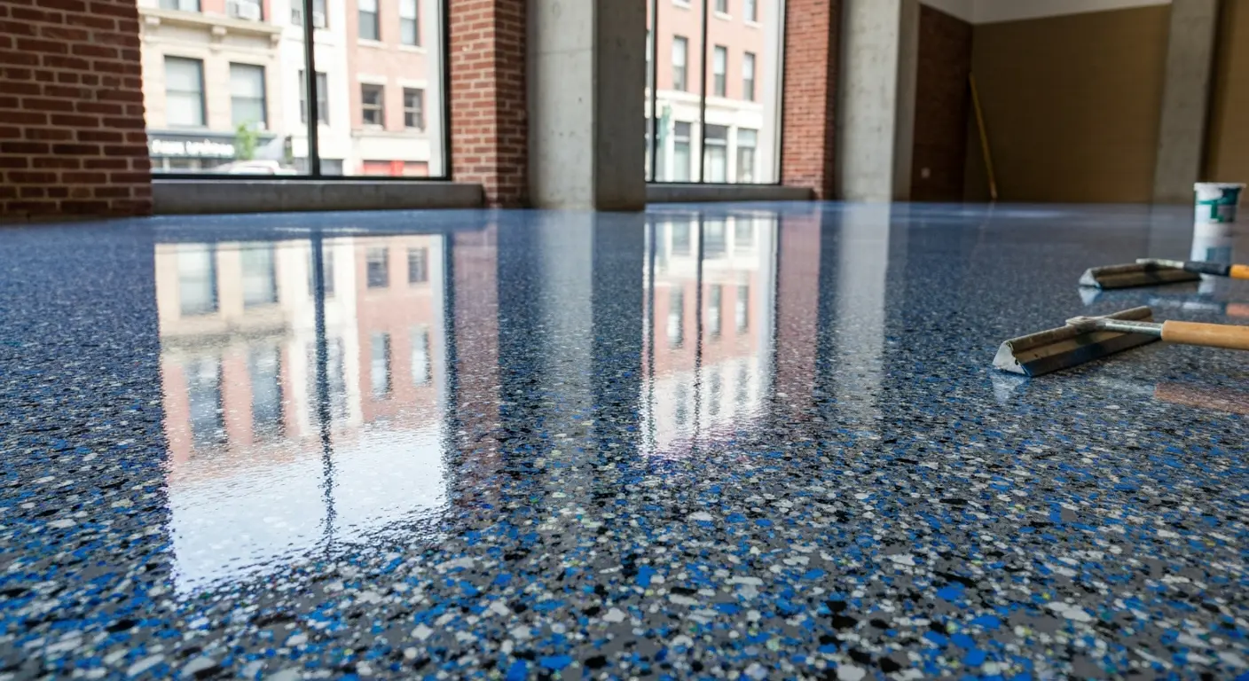Decorative flake epoxy