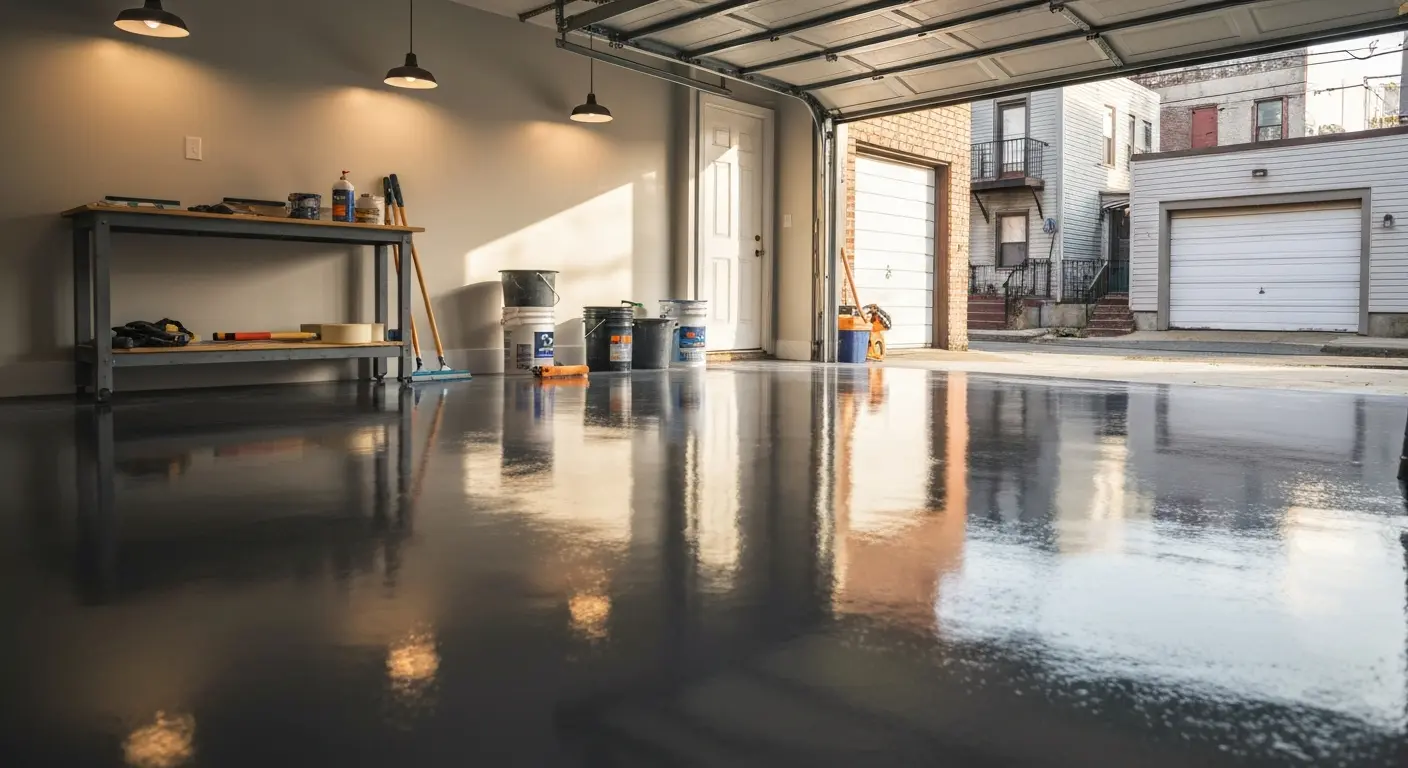 Garage epoxy flooring
