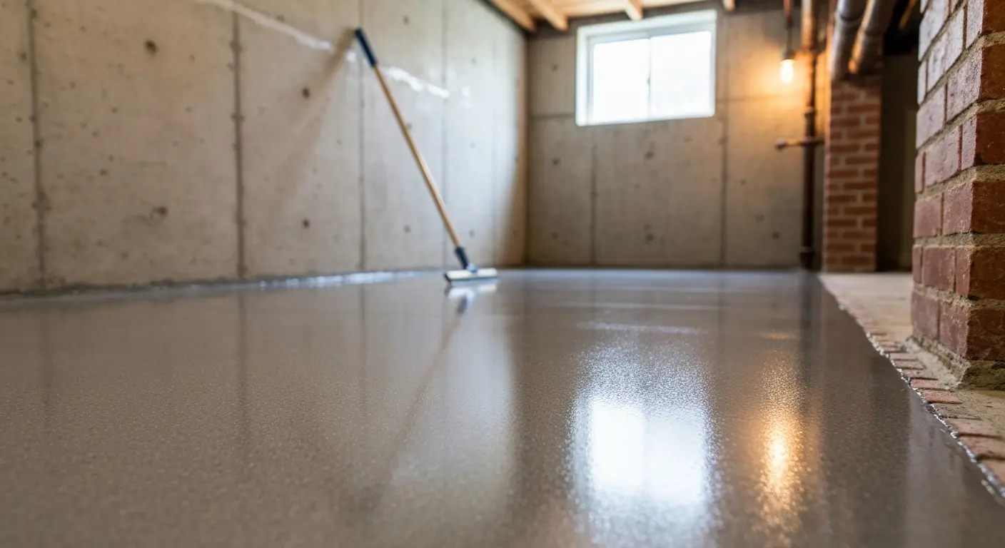 Residential epoxy flooring project