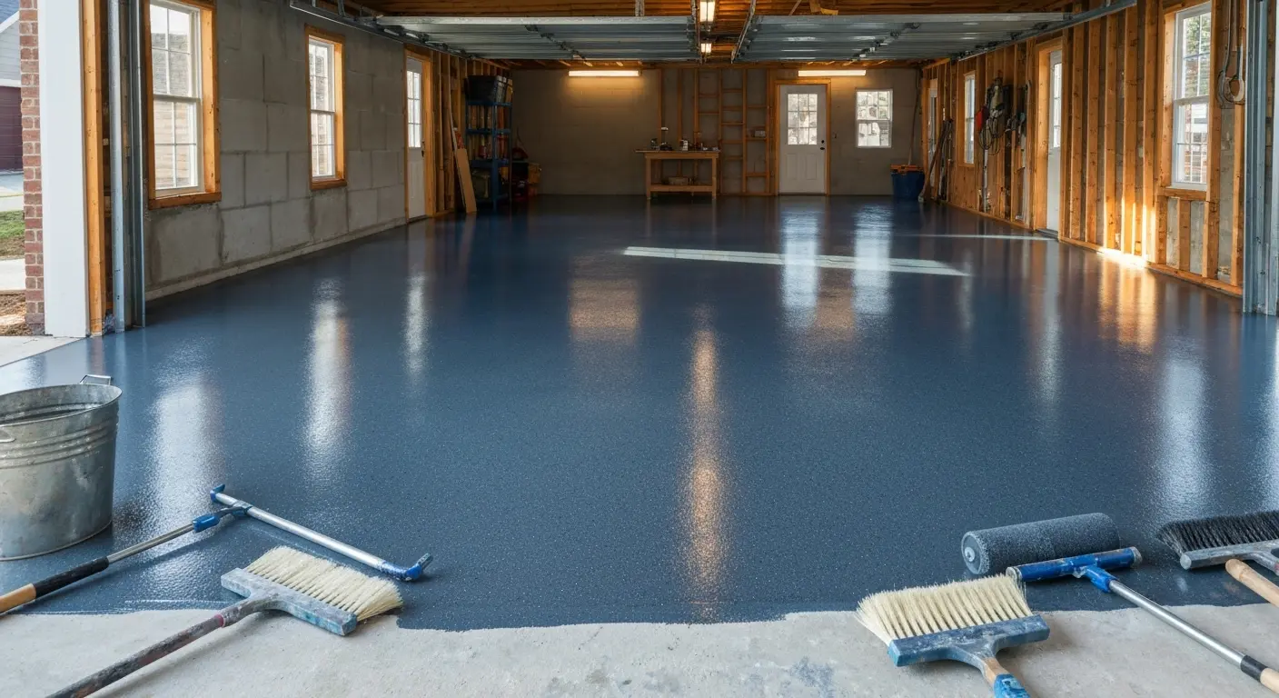 Garage epoxy flooring project