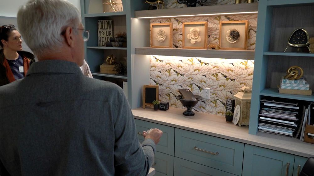 Hafele Lighting showcased in Michelle's office during the Concept 32 lunch and learn