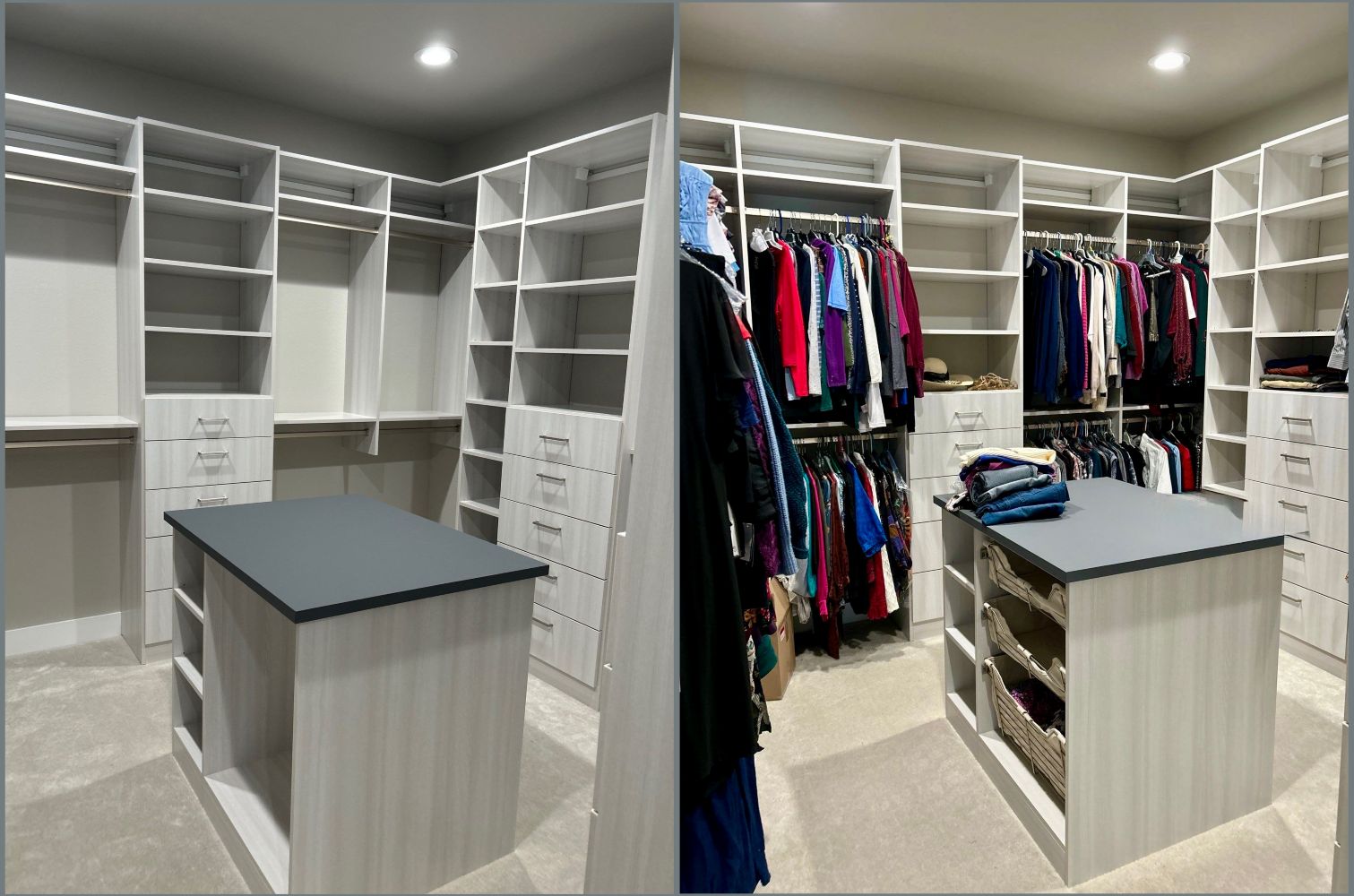 Timnath primary walk-in closet