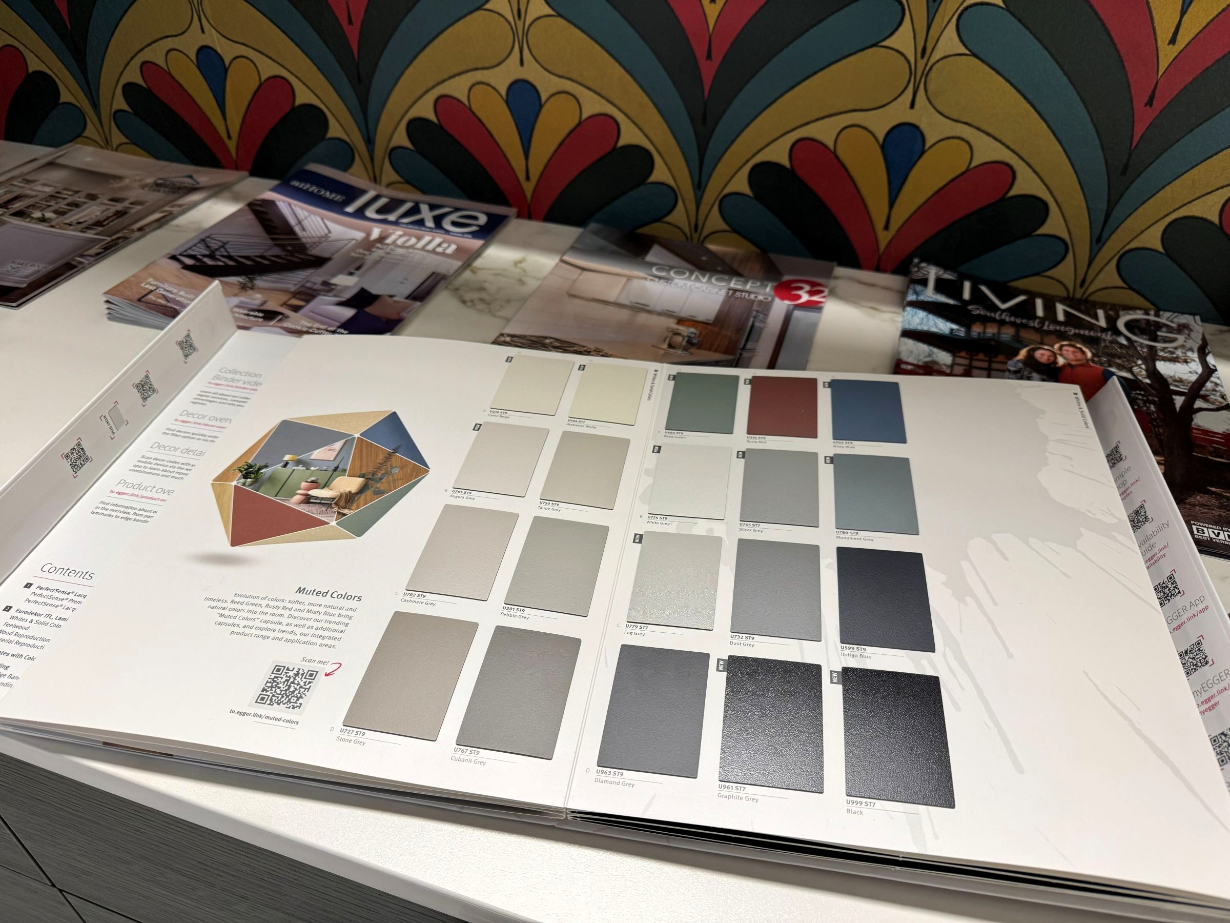 EGGER sample book in Concept 32 showroom EGGER sample book in Concept 32 showroom