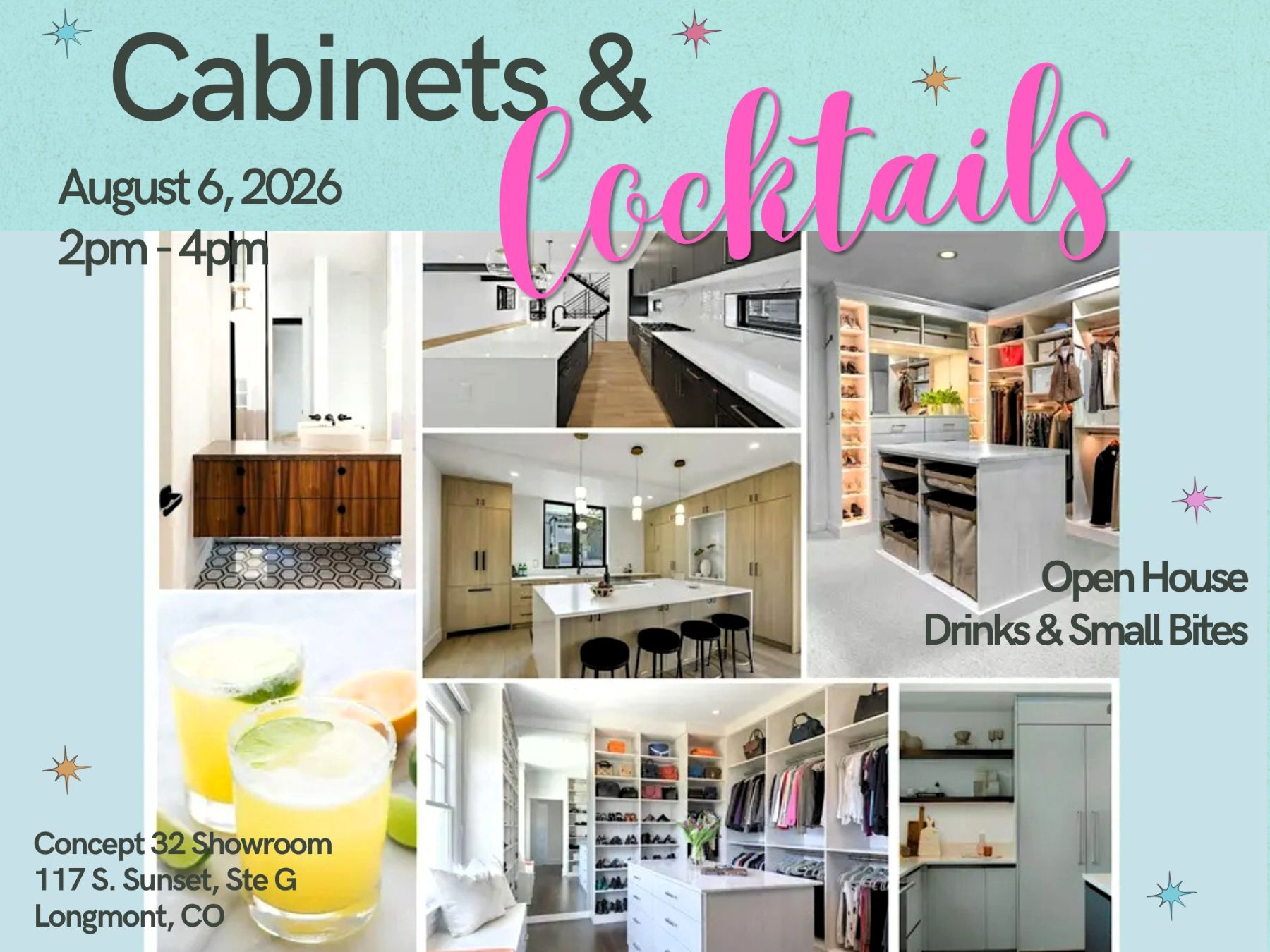Cabinets and Cocktails Summer Open House at Concept 32