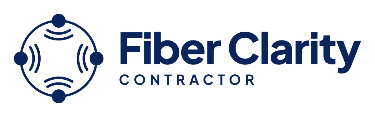 Fiber Clarity one color navy logo