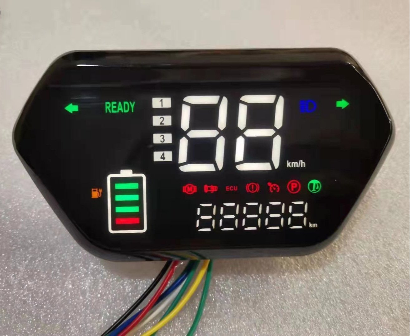 Electric scooter speedometer digital display cluster