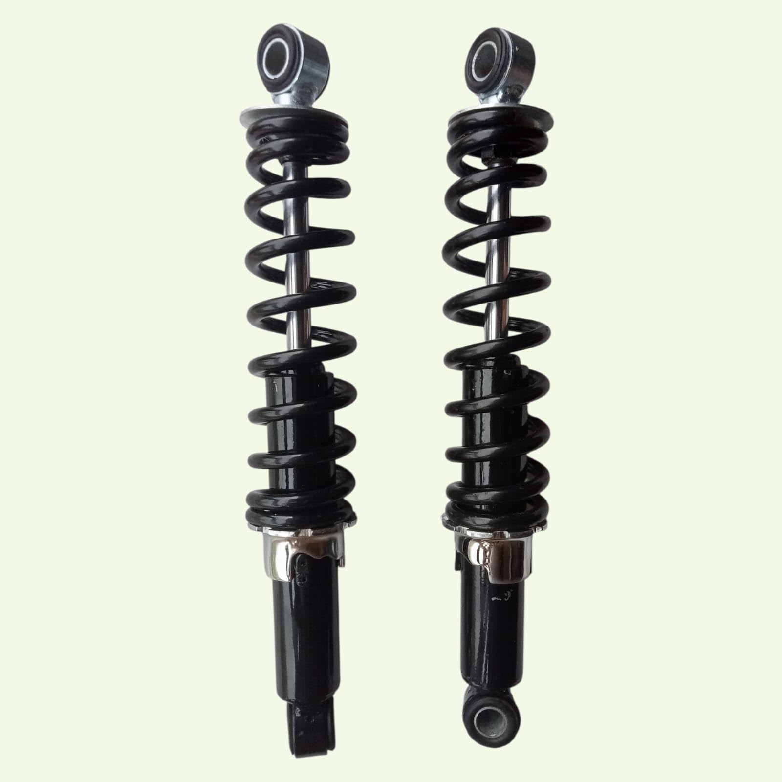 Electric scooter front forks and rear shock absorber suspension