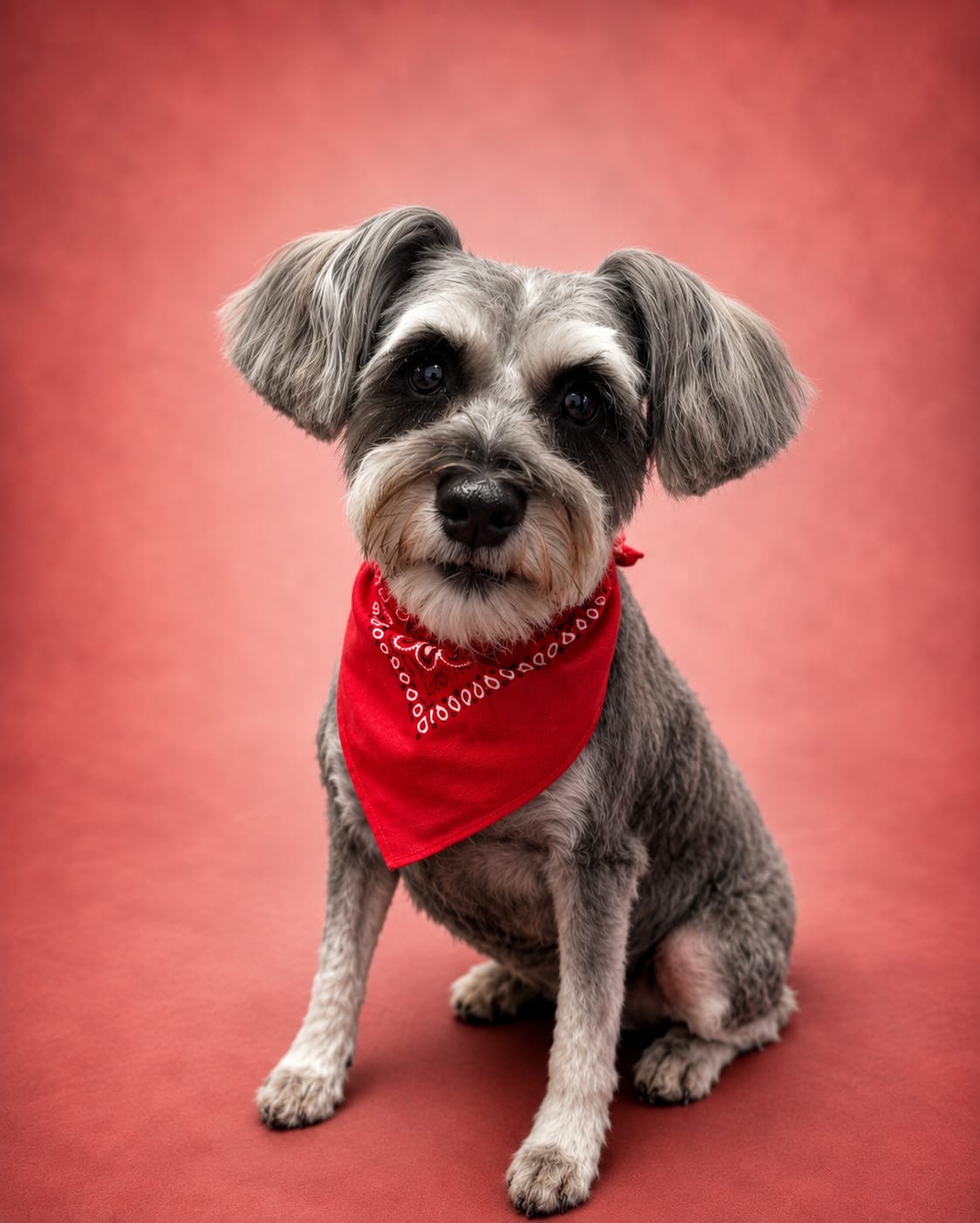 Small dog after grooming at Julie's Groom Room